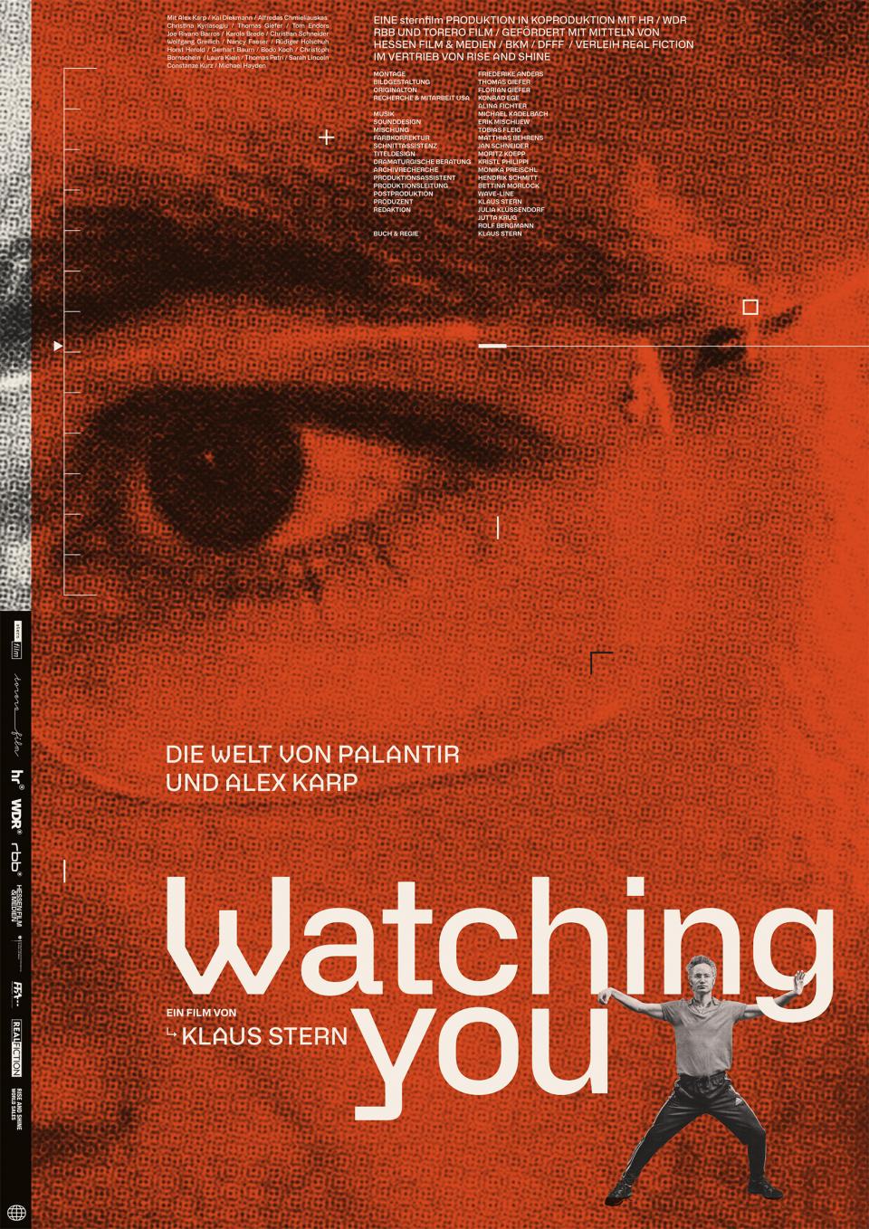 Filmplakat Watching You - Die Welt von Palantir und Alex Karp 