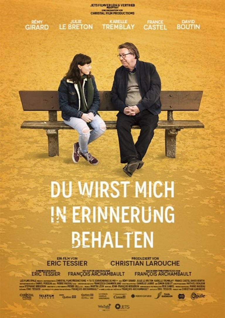 Filmplakat Du wirst mich in Erinnerung behalten - Tu te souviendras de moi -franz. OmU