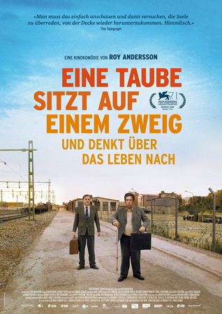 Filmplakat Eine Taube sitzt auf einem Zweig und denkt über das Leben nach