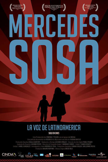 Filmplakat CINESPAÑOL: MERCEDES SOSA - die Stimme Lateinamerikas - la voz de Latinoamérica - span. OmU