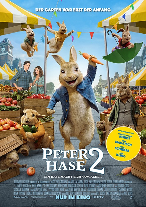 Filmplakat PETER HASE 2 - Ein Hase macht sich vom Acker