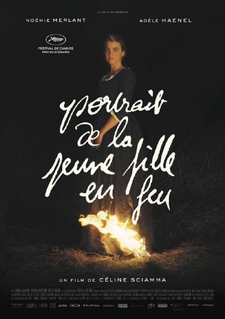 Filmplakat Porträt einer jungen Frau in Flammen - Portrait de la jeune fille en feu- franz. OmU