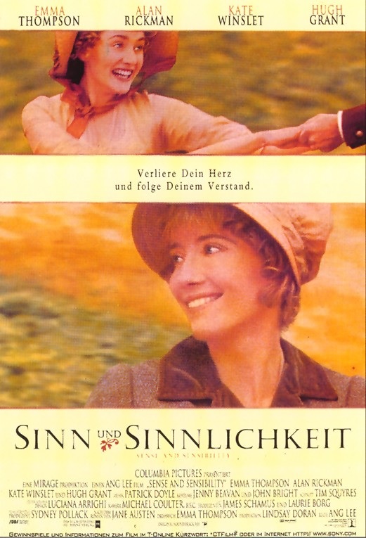 Filmplakat Sinn und Sinnlichkeit - Sense and Sensibility - engl. OmU